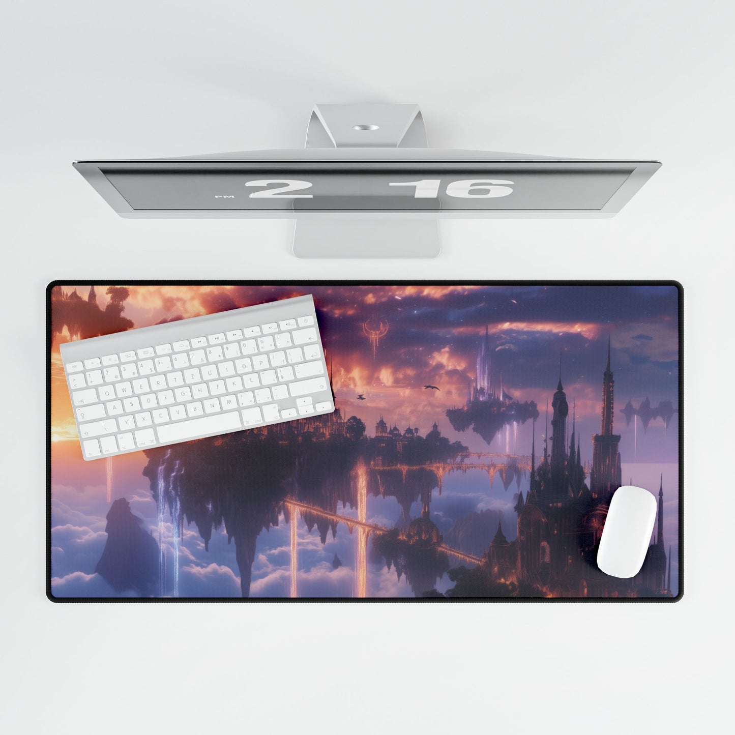 Desk Mat - Fantasy City in the Sky