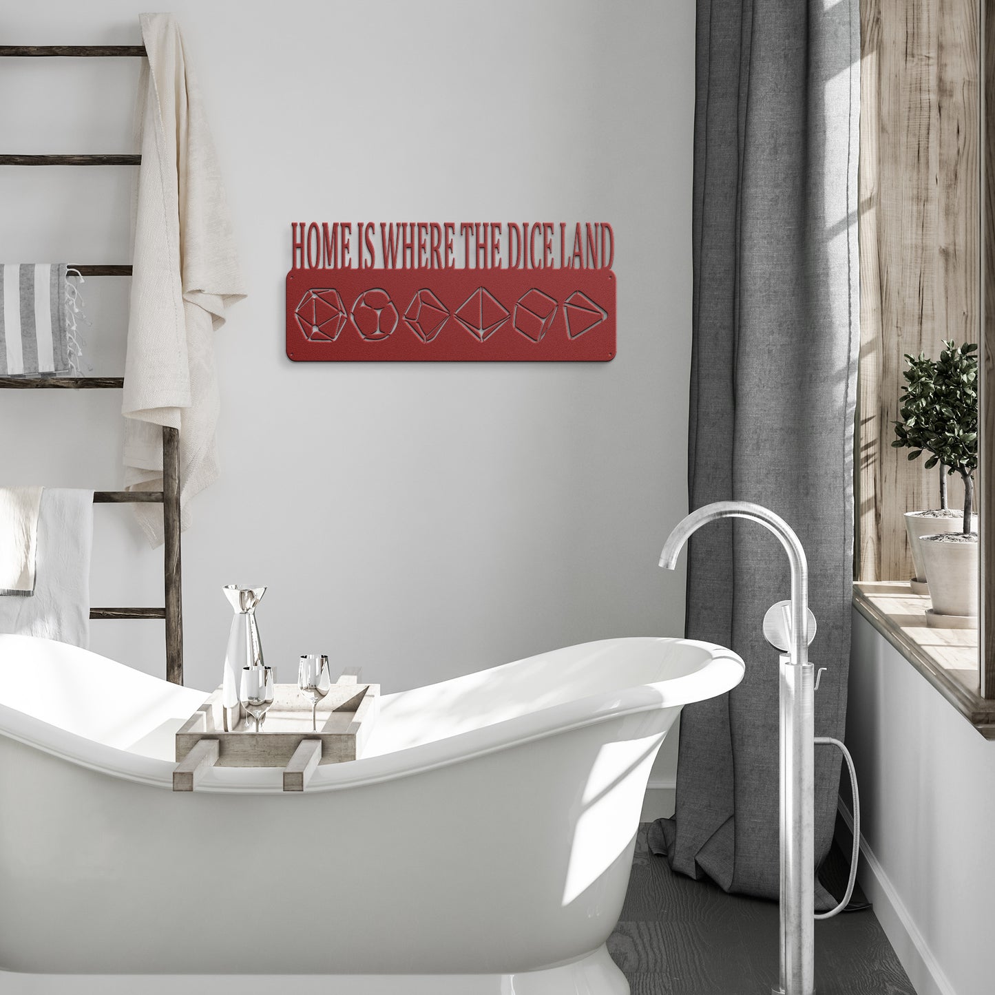 "Home Is Where the Dice Land" Metal Sign