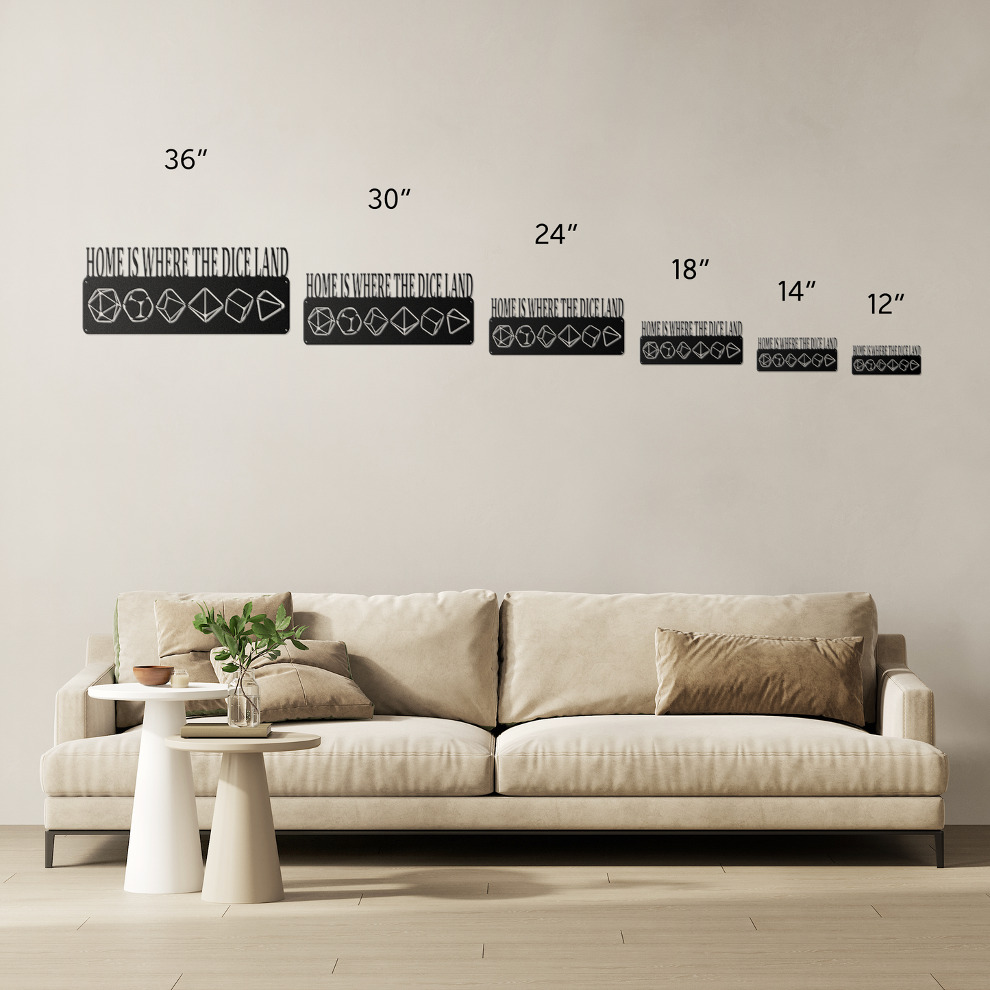 "Home Is Where the Dice Land" Metal Sign