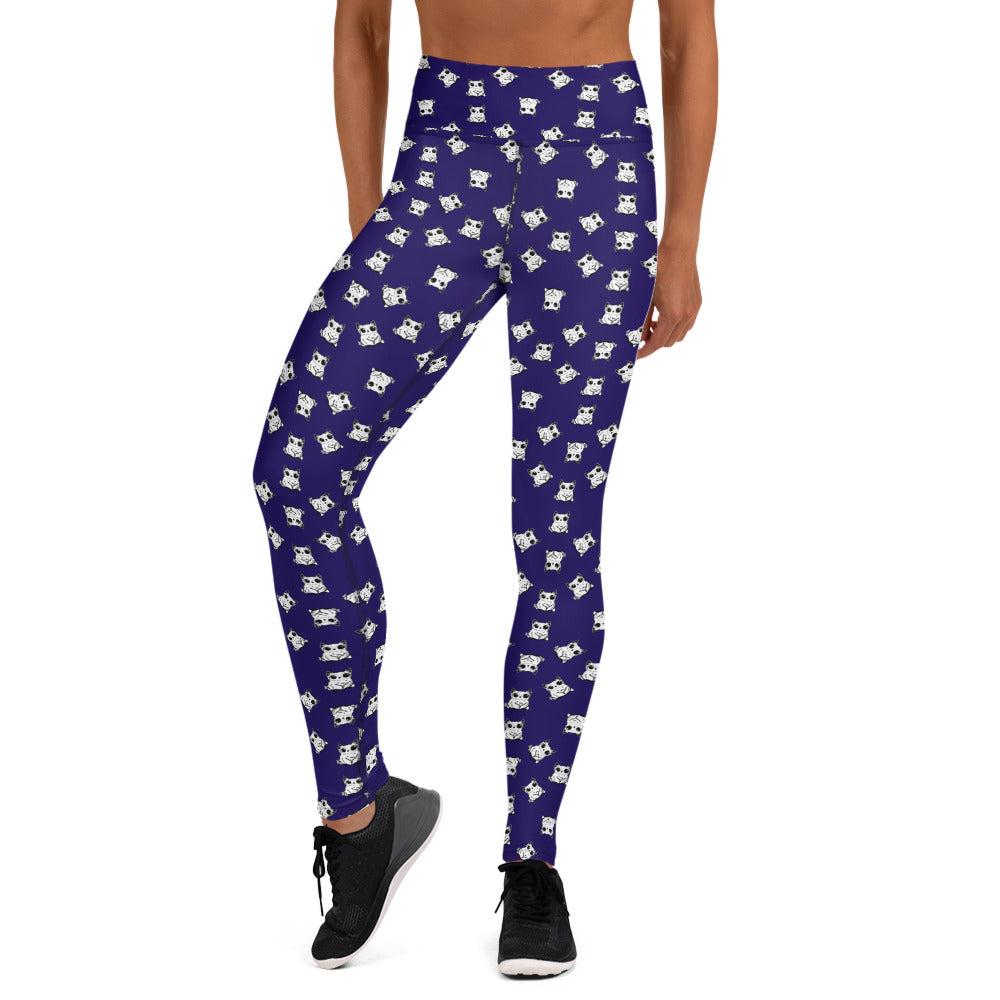 All-over-print leggings featuring adorable baby owlbears, crafted from a blend of 82% polyester and 18% spandex. Designed with four-way stretch fabric for flexible movement, raised waistband for a secure fit, and precision-cut and hand-sewn details. Perfect for lounging or active wear, these whimsical leggings combine playful style with comfort.