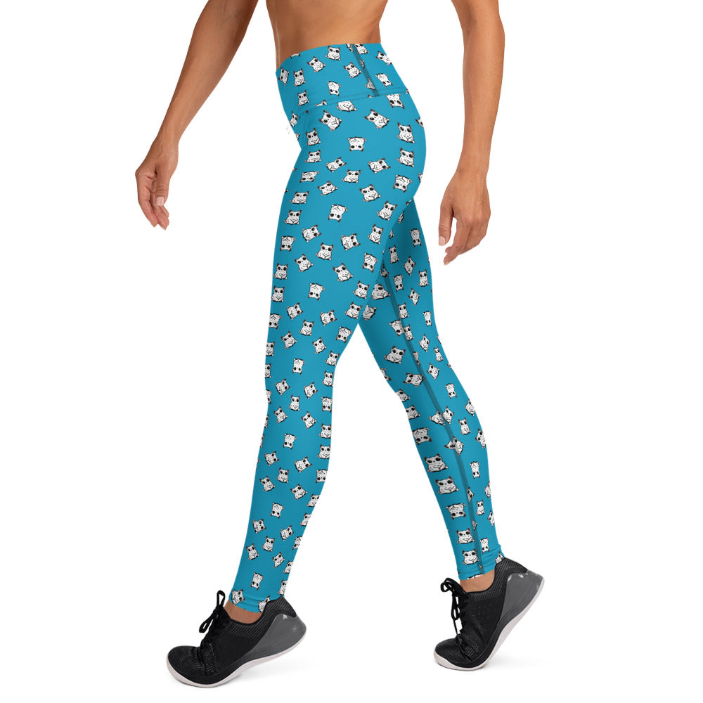 All-over-print leggings featuring adorable baby owlbears, crafted from a blend of 82% polyester and 18% spandex. Designed with four-way stretch fabric for flexible movement, raised waistband for a secure fit, and precision-cut and hand-sewn details. Perfect for lounging or active wear, these whimsical leggings combine playful style with comfort.