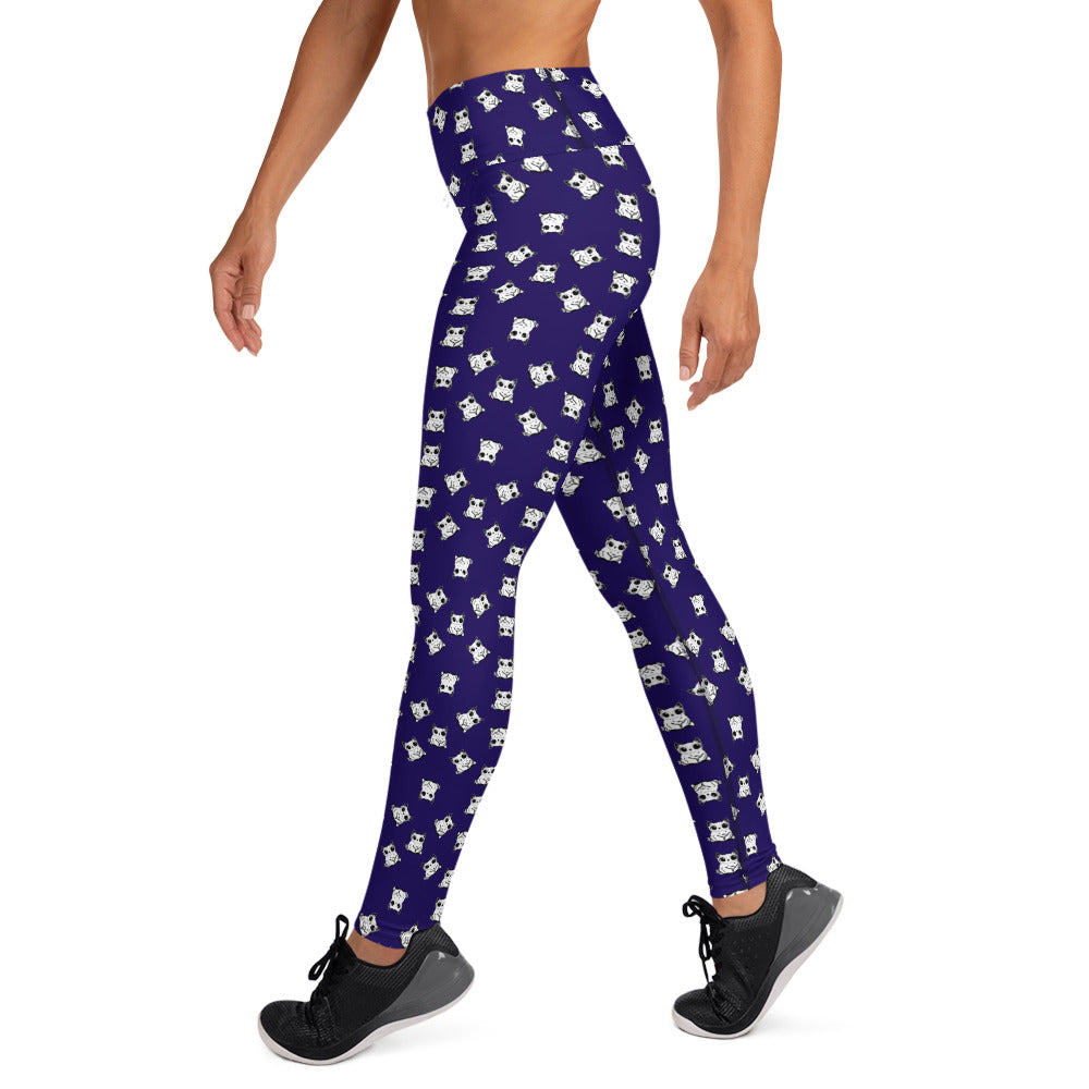 All-over-print leggings featuring adorable baby owlbears, crafted from a blend of 82% polyester and 18% spandex. Designed with four-way stretch fabric for flexible movement, raised waistband for a secure fit, and precision-cut and hand-sewn details. Perfect for lounging or active wear, these whimsical leggings combine playful style with comfort.