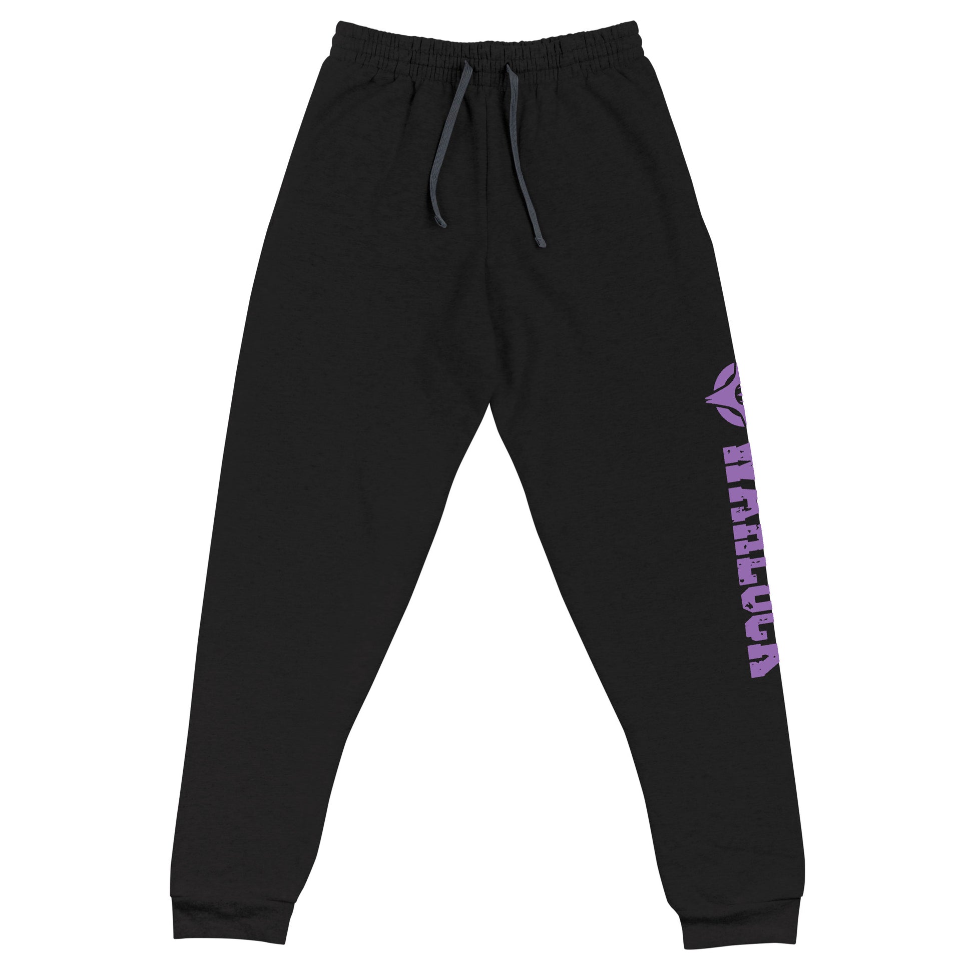 dnd warlock joggers, uxurious blend of 60% cotton and 40% polyester pre-shrunk fleece. Designed with a tapered fit, lower rise in the front, and longer rise in the back for optimal movement. Includes an elastic waistband with external drawcord for a customizable fit, 1×1 rib cuffs with spandex for stretch and recovery, and stylish side pockets. The joggers are adorned with a bold 'warlock' down the left leg