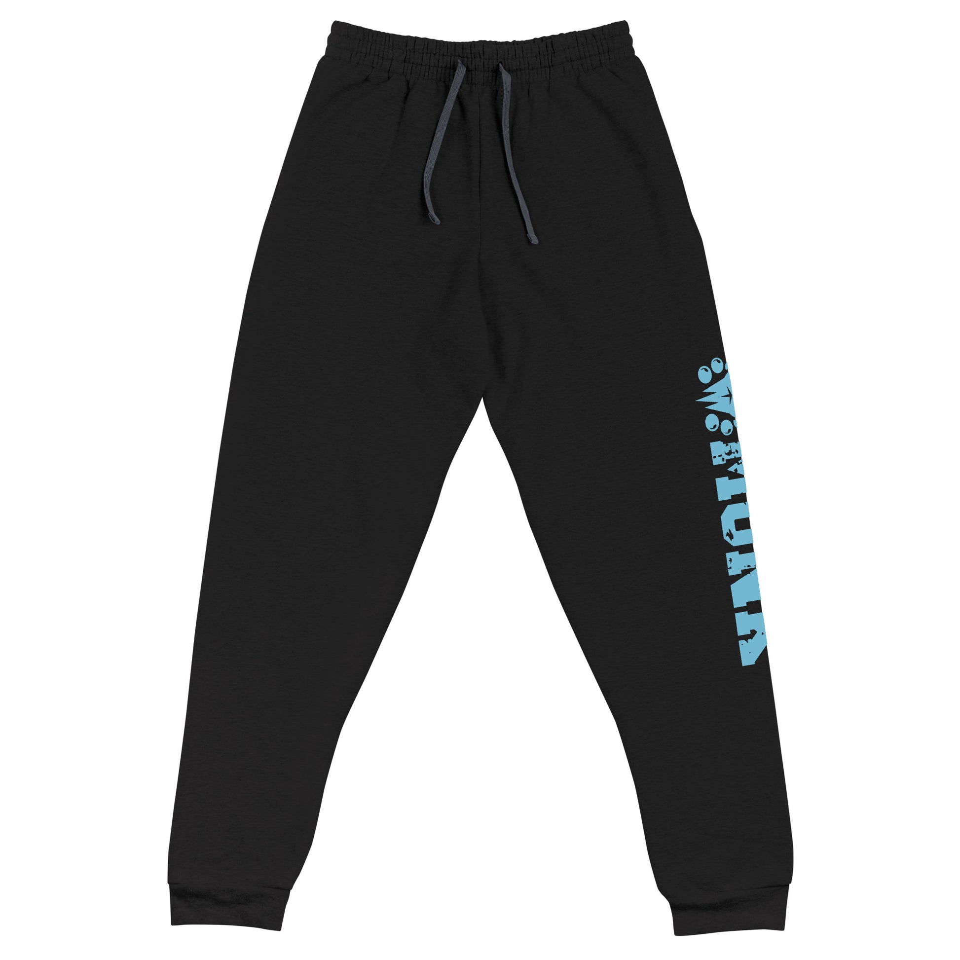 dnd monk joggers crafted from a luxurious blend of 60% cotton and 40% polyester pre-shrunk fleece, featuring a soft and durable fabric weight of 7.2 oz/yd² (244 g/m²). Designed with a tapered fit, lower rise in the front, and longer rise in the back for optimal movement. Includes an elastic waistband with external drawcord for a customizable fit, 1×1 rib cuffs with spandex for stretch and recovery, and stylish side pockets. The joggers are adorned with a bold 'monk' graphic on the left leg