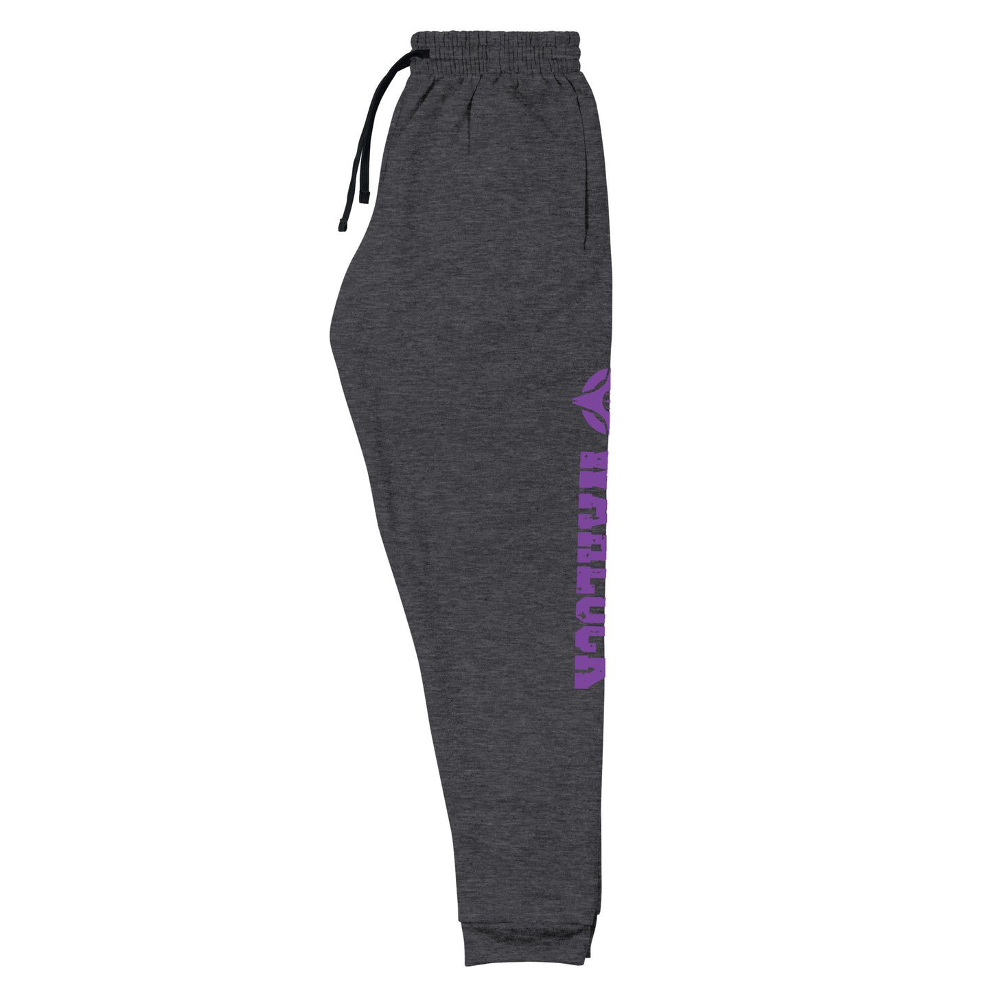 dnd warlock joggers, uxurious blend of 60% cotton and 40% polyester pre-shrunk fleece. Designed with a tapered fit, lower rise in the front, and longer rise in the back for optimal movement. Includes an elastic waistband with external drawcord for a customizable fit, 1×1 rib cuffs with spandex for stretch and recovery, and stylish side pockets. The joggers are adorned with a bold 'warlock' down the left leg