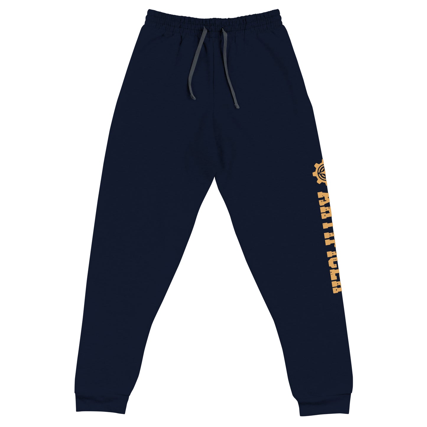 Artificer joggers made from a premium blend of 60% cotton and 40% polyester pre-shrunk fleece, featuring a tapered fit with lower rise front and longer rise back, elastic waistband with external drawcord, stylish contrast detailing, and side pockets, showcasing a bold 'Artificer' graphic along the left leg, perfect for comfort and creativity during gaming sessions or casual wear.