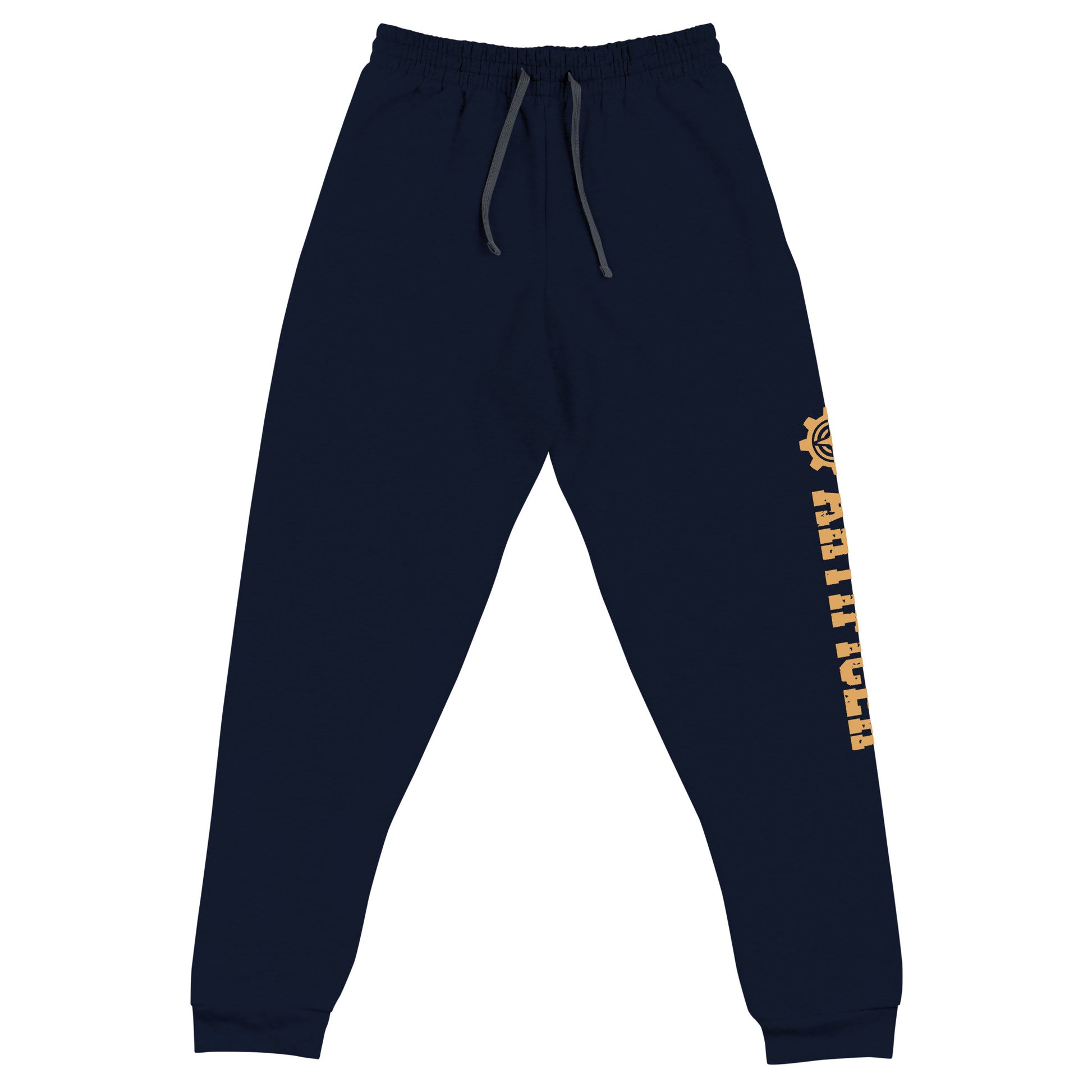 Artificer joggers made from a premium blend of 60% cotton and 40% polyester pre-shrunk fleece, featuring a tapered fit with lower rise front and longer rise back, elastic waistband with external drawcord, stylish contrast detailing, and side pockets, showcasing a bold 'Artificer' graphic along the left leg, perfect for comfort and creativity during gaming sessions or casual wear.