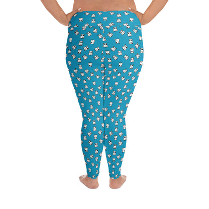 All-over-print leggings featuring adorable baby owlbears, crafted from a blend of 82% polyester and 18% spandex. Designed with four-way stretch fabric for flexible movement, raised waistband for a secure fit, and precision-cut and hand-sewn details. Perfect for lounging or active wear, these whimsical leggings combine playful style with comfort.